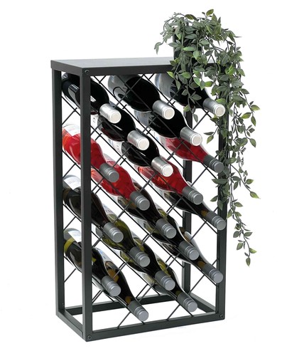 Weinregal metall schwarz - metall,