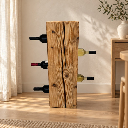 Weinregal aus massivholz - weinregal,