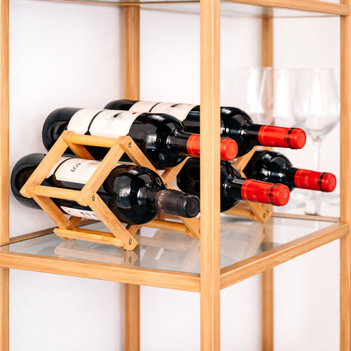 Weinregal bambus faltbar - weinregal, –