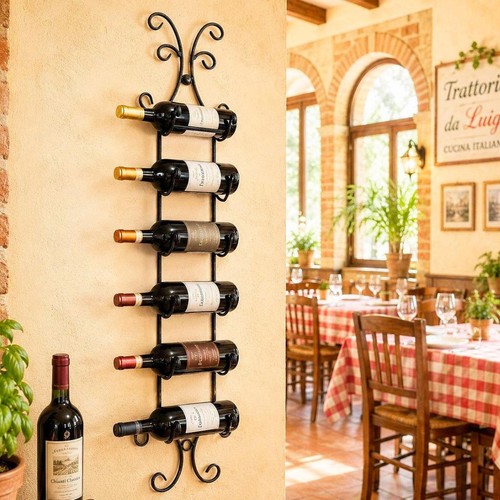 Weinregal metall wand schwarz - metall,