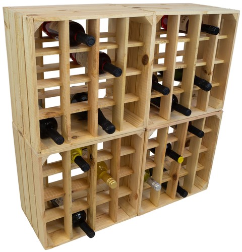 4er set weinregal - "16er", natur