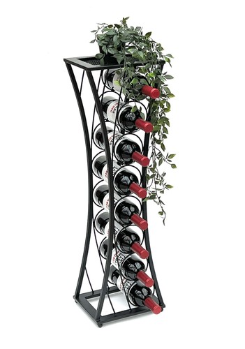 Weinregal metall schwarz - metall,